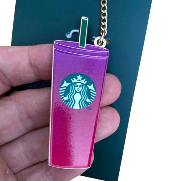 Starbucks Summer 2024 Europe exclusive cold drink enamel key chain NWT - Picture 1 of 10